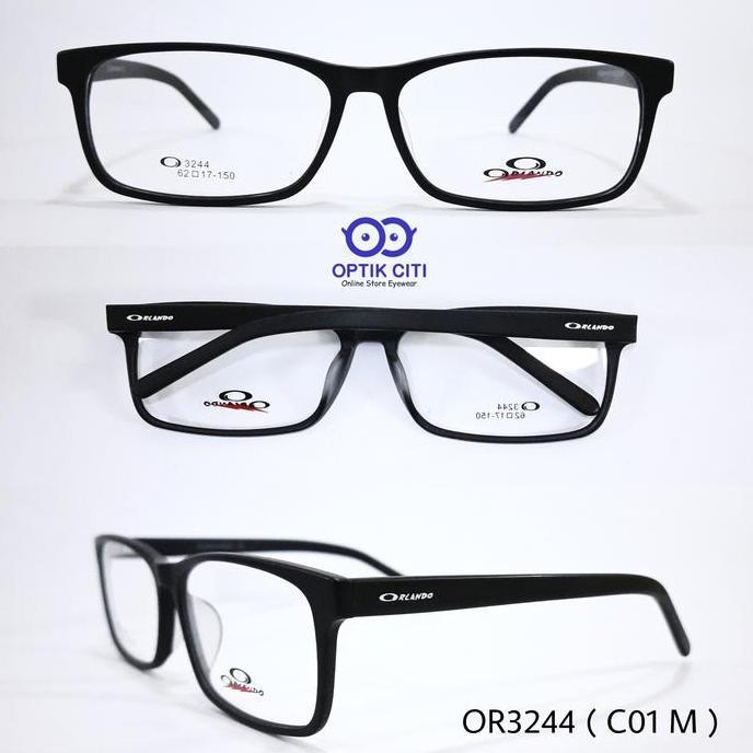 frame kacamata pria kotak size super besar orlando original ada pegas Terlaris