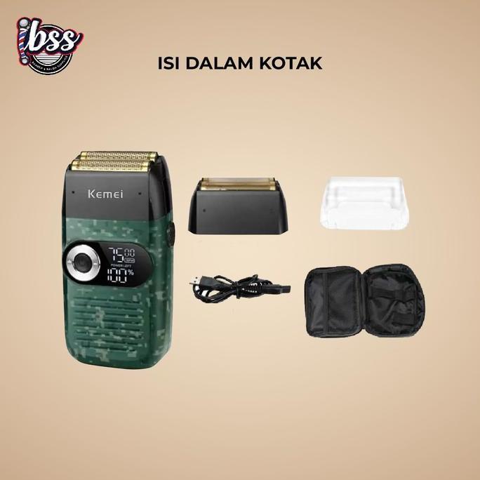 Kemei 2027 KM 2027 ARMY  Shaver digital [terbaik]