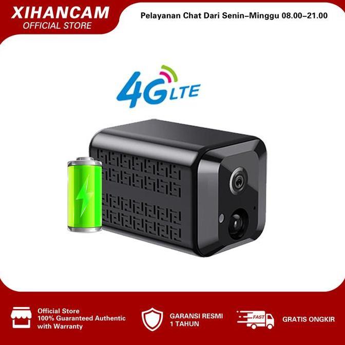 Jantikenaga - XIHANCAM CCTV 5MP Mini 4G SimCard Kamera Tersembunyi Baterai Tanpa Kabel Spy Cam Jarak