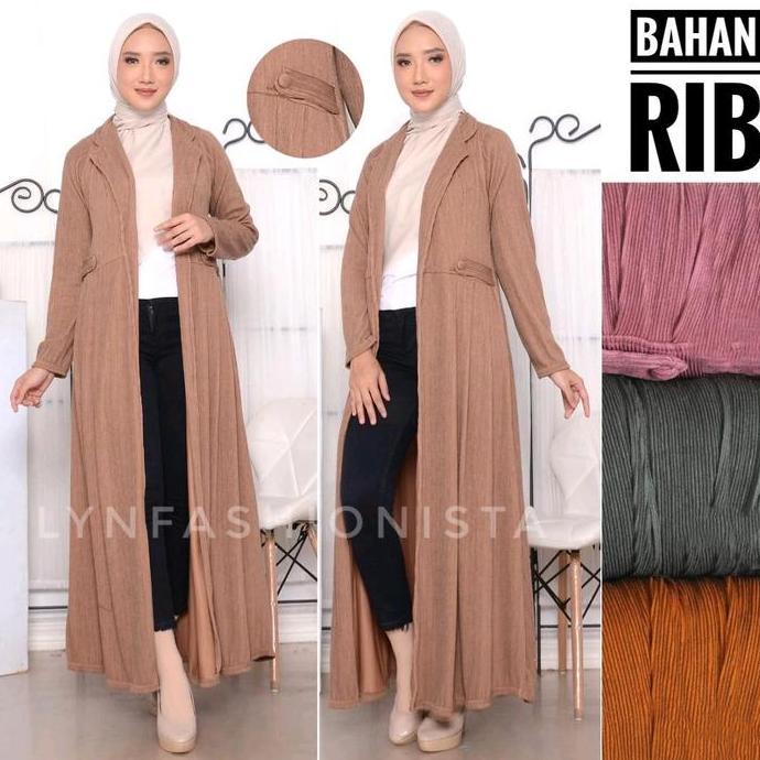 LONG CARDIGAN PANJANG WANITA MUSLIM/OUTER PANJANG GAMIS MEWAH MURAH/VIKA Terlaris