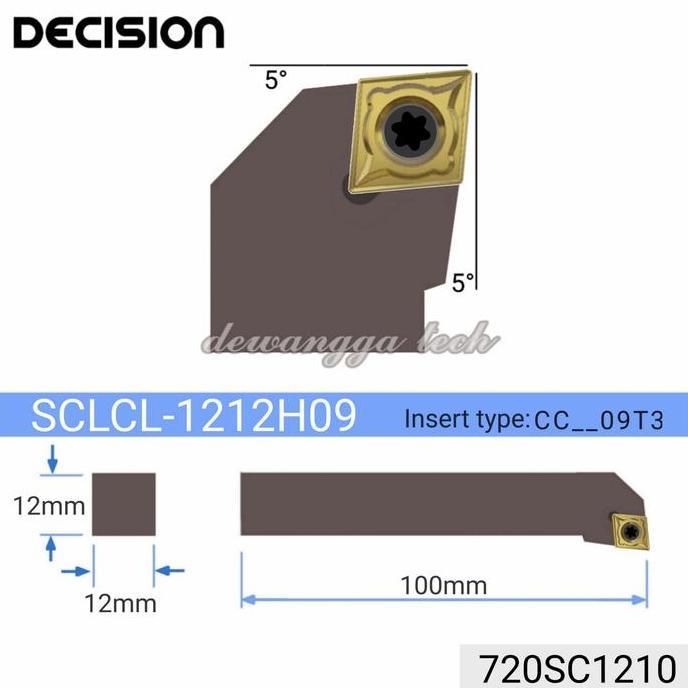 holder SCLCL 1212H09 insert ccmt09 stang pahat SCLCL 1212 bubut bv20 HEMAT