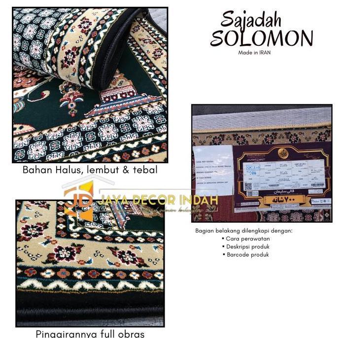 Sajadah imam New Solomon - Sajadah karpet - Sajadah Masjid Terlaris