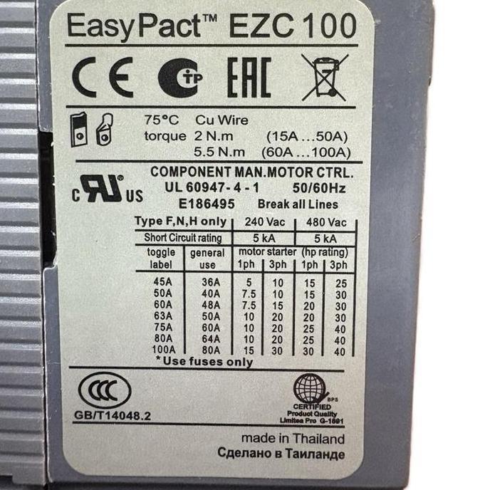 Murah MCCB 50A 3Phase Schneider ORI - Easy Pact EZC 100B 50 Ampere 3 Phase Non COD