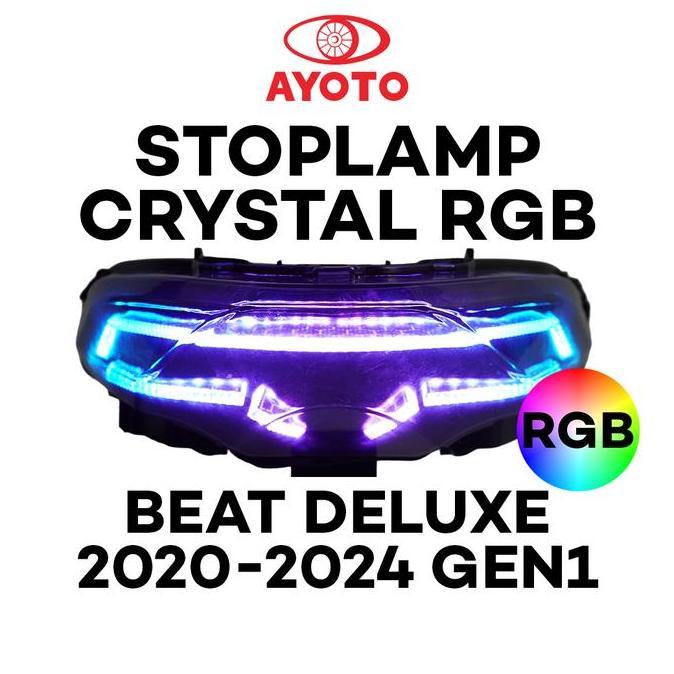 ( LIVE ) AYOTO Stoplamp Crystal RGB Full Set Running Motor Vario Beat FI/ESP & Deluxe LED Kualitas T
