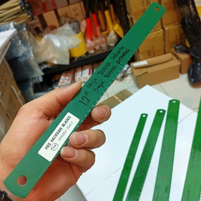 mata hacksaw  toki 12" 300x25x1.25x2.5t / mata gergaji besi 12" toki hack Saw Blade hss