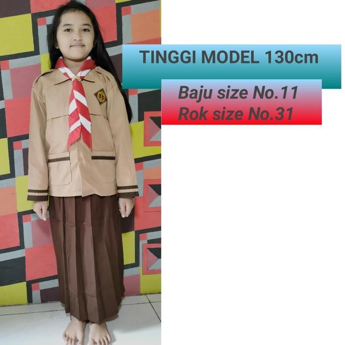 Rok pramuka SD rok panjang pramuka SD coklat