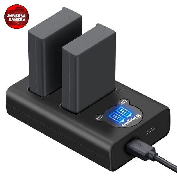 TERBARU - KINGMA EN-EL9 /EN-EL9A Battery for Nikon D40, D40X, D60, D3000, D5000 etc With LCD Dual Sl