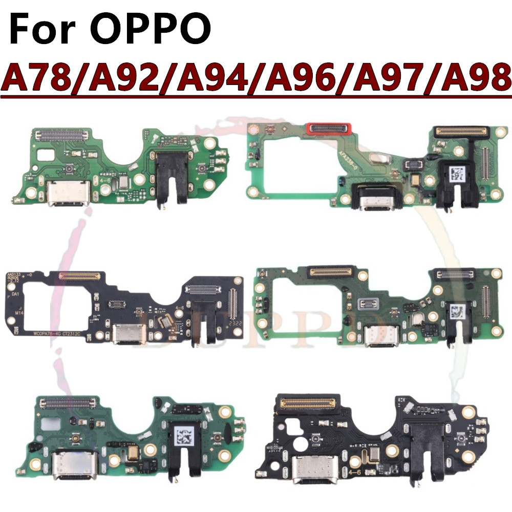 Asli Untuk OPPO A98 A97 A96 A94 A92 A92S A78 4G 5G Pengisian Cepat Tipe-C Papan Konektor USB Dock Fl