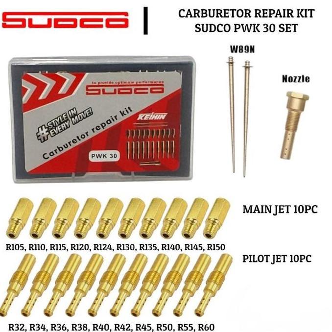 DV16 - Keihin Sudco Pilotjet Mainjet PJ MJ Pilot jet Main jet Carburetor Carburator Karbulator Karbu