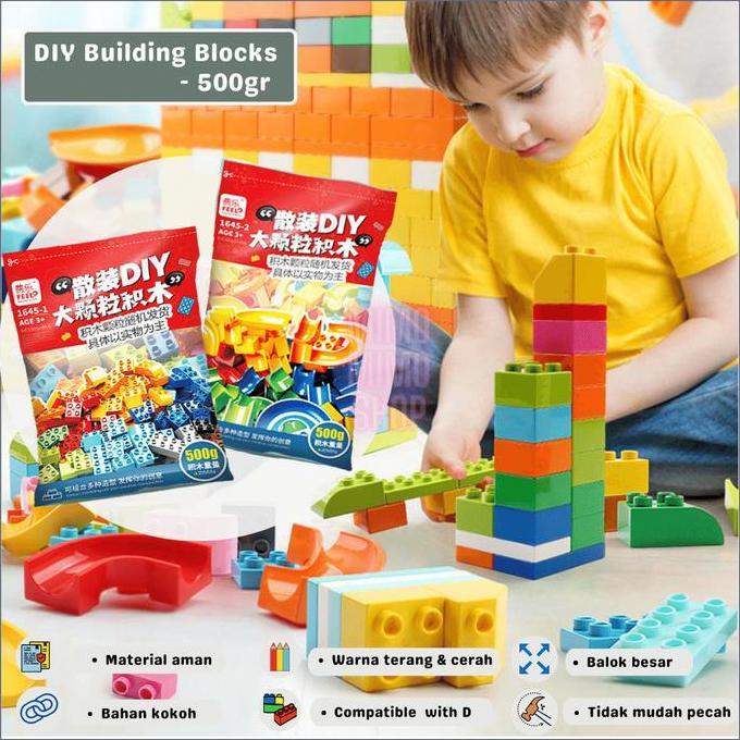 BADAWALI_LEMBAH - DIY BLOCKS BALOK BESAR BRICKS COMPATIBLE LEGO BALOK SUSUN ANAK