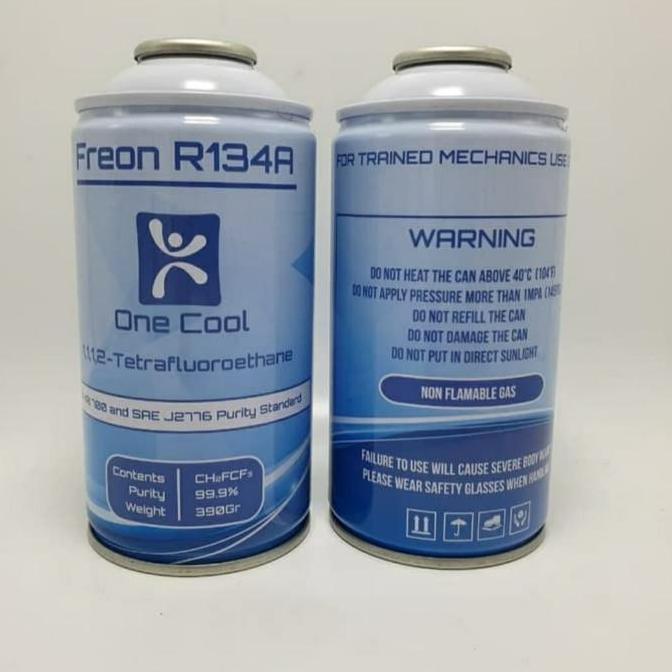 DR165 - FREON KULKAS KALENG R134A 390 GRAM MEREK ONE COOL (PENGGANTI KLEA)