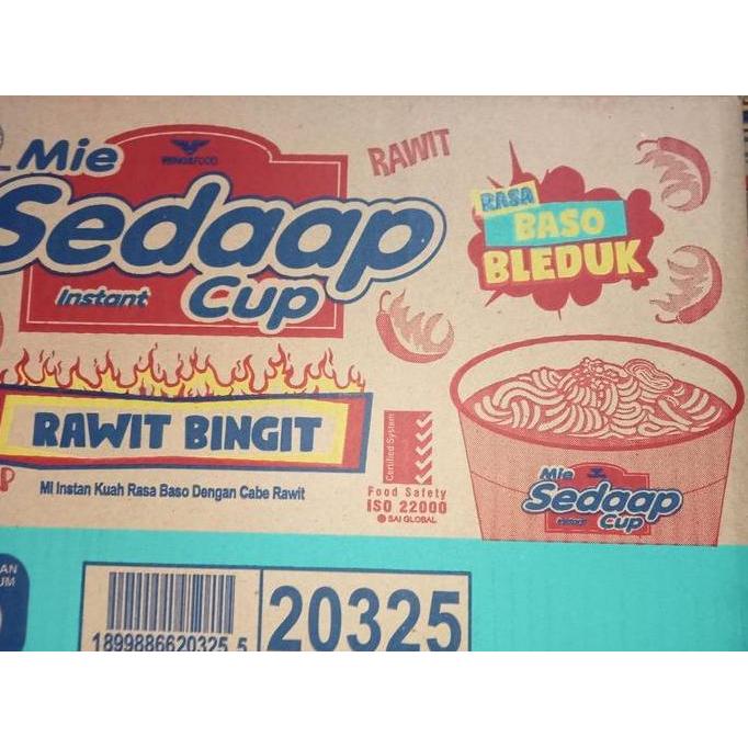 Mie Sedaap Cup Baso Bleduk 1 Dus Sedap Rawit Bingit