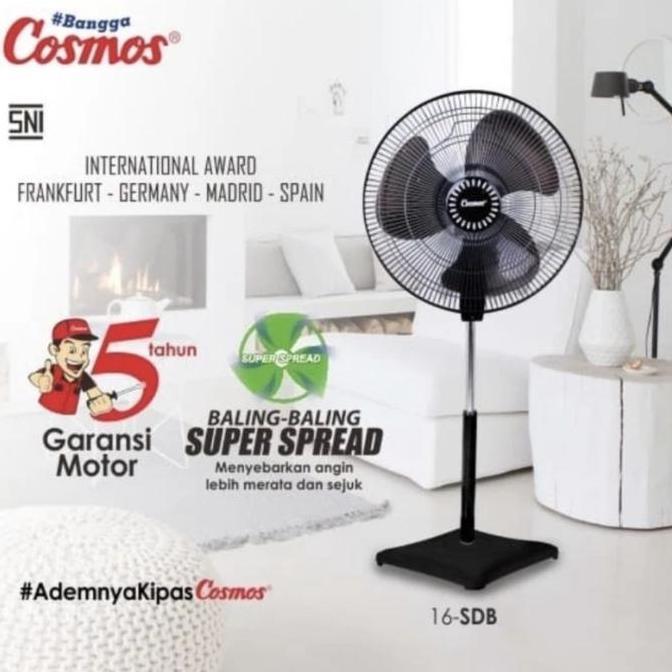 DF282 - ( 16" ) Kipas Angin Berdiri / Stand Fan COSMOS 16 Inch SDA / SDB