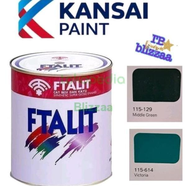 DI104 - Ftalit Victoria 614 Ftalit Middle Green 129 Cat Kayu Besi Hijau 1kg