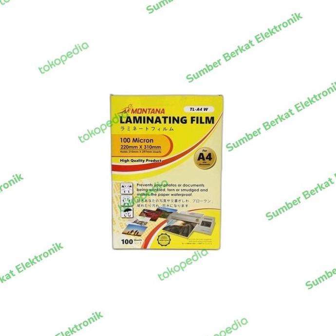 DB48 >> Laminating Film Montana A4 Plastik Laminating A4 Montana 100 Mic