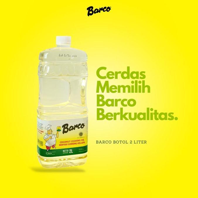 Barco Minyak Goreng Kelapa Botol 2 Ltr - Minyak Kelapa Murni