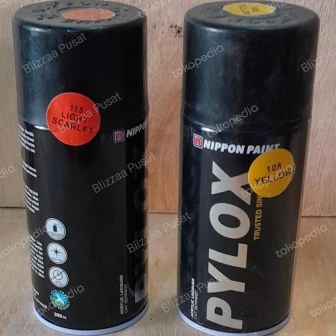 DR227 - Pylox Light Scarlet 115 Orange / Pylox Yellow 108 Kuning Pilok / Pilox Pylox Warna Nippon Pa