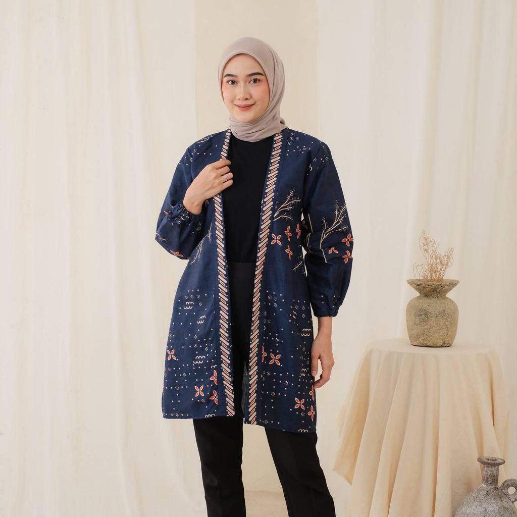 Blazer Batik Wanita Modern Terbaru, Blazer, Outer Batik Kekinian, Baju Wanita, Atasan Wanita, Baju w