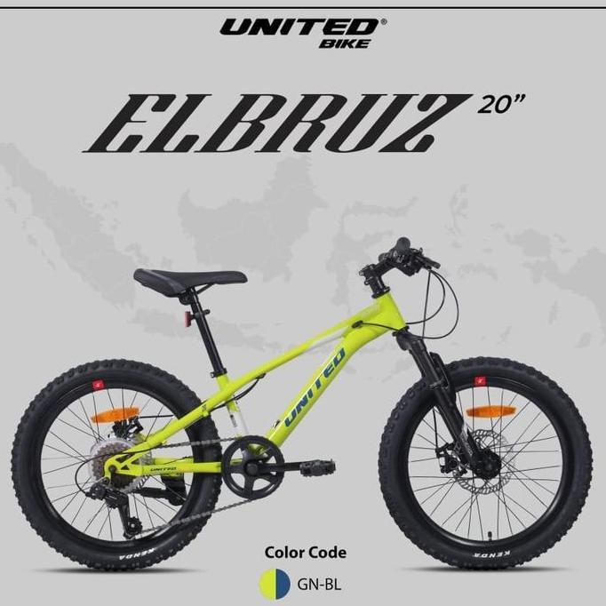 Terbaru Sepeda Gunung Anak United Mtb 20 Inch Elbruz Rem Cakram Mekanik