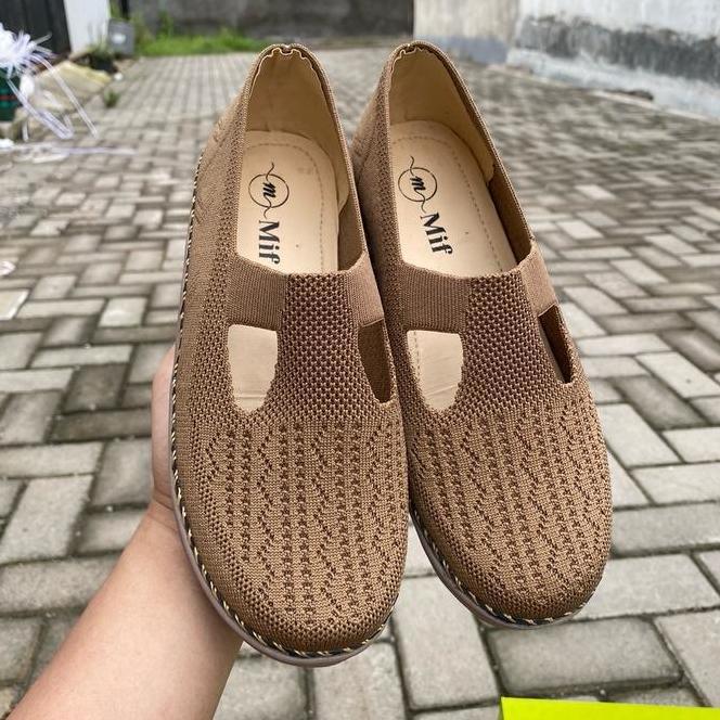 *Ramadhan Sale* Sepatu Rajut Wanita Mif Original Terbaru Empuk Nyaman (Pola Besar Turun 1 Size)