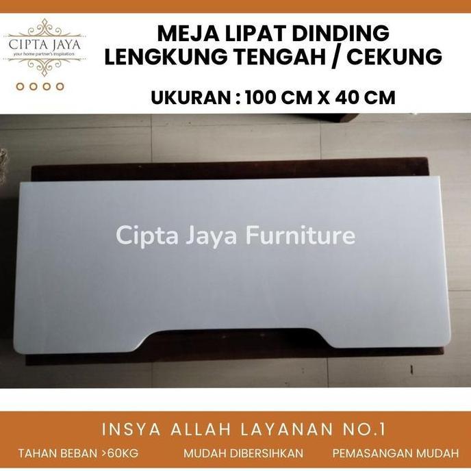 Meja Lipat Dinding Furnitur Kamar Estetik Meja Laptop Meja Gantung LENGKUNG TENGAH Minimalis Multifu
