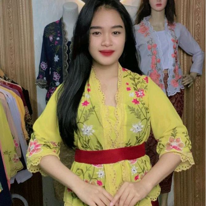 Atasan Kebaya Bordir Motif Terbaru Lengan Lonceng / Kebaya Bali / Kebaya Modern / Kebaya Kondangan I