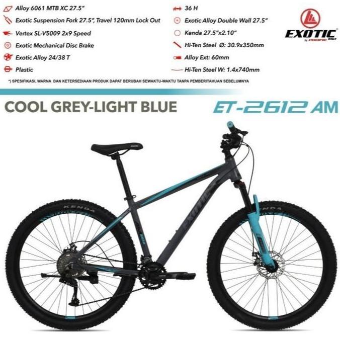 Promo Mtb 27.5 Exotic 2612 Alloy Str Rem Oli Hidrolik 11 Speed COD