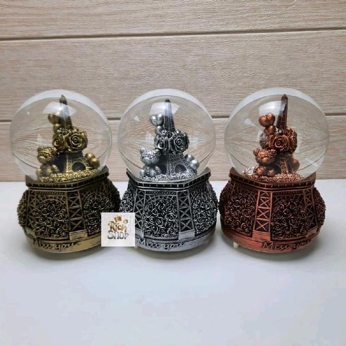 Kotak Musik Bola Salju Lampu Mermaid Snowball Waterball Snowglobe