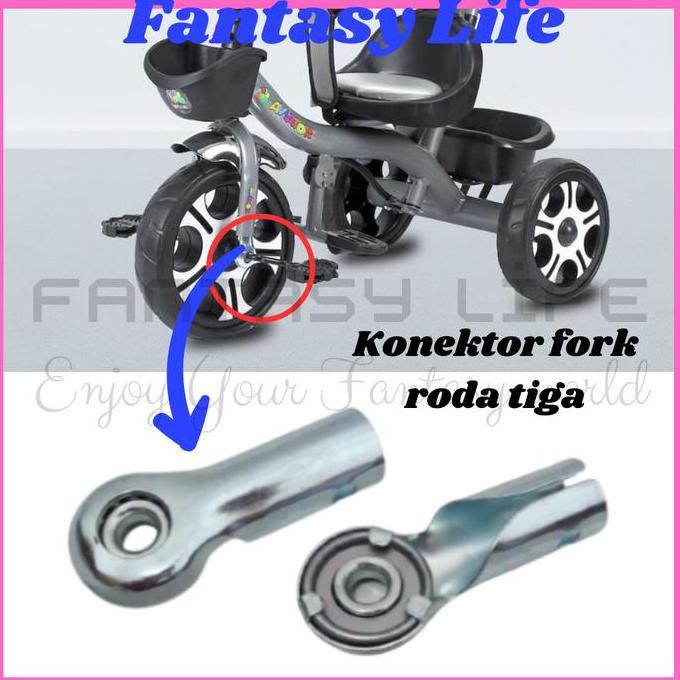 Promo Konektor plat besi adaptor tahanan ban depan ke fork sepeda roda tiga COD