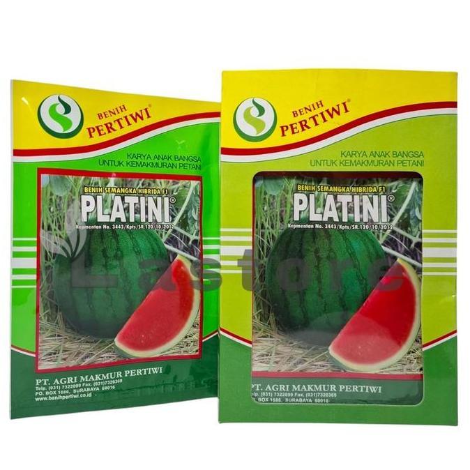 Benih Semangka Hibrida Non Biji Platini F1 Isi 20 Gram Cap Benih Pertiwi
