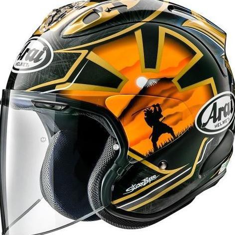 Arai Sni Vz-Ram Pedrosa Spirit Helm Half Face Original - Gold