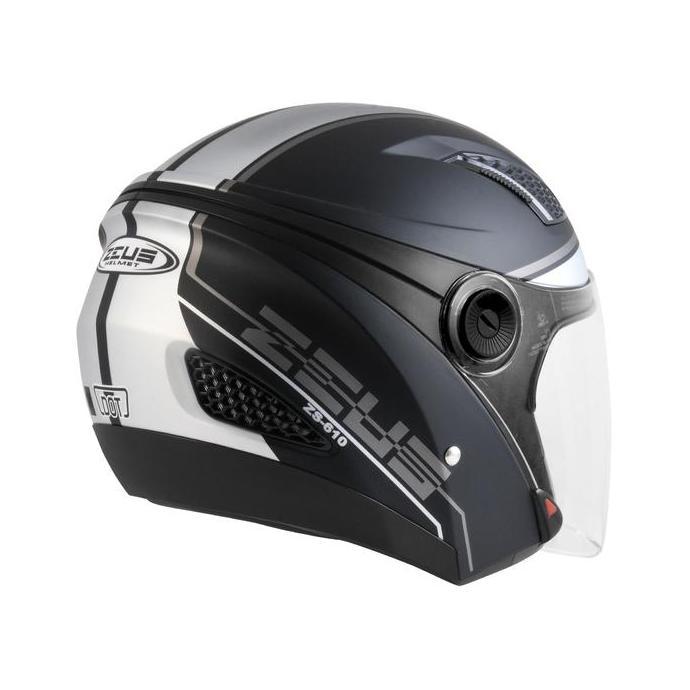 Helm Zeus Zs 610 Matt Black 0017 Silver