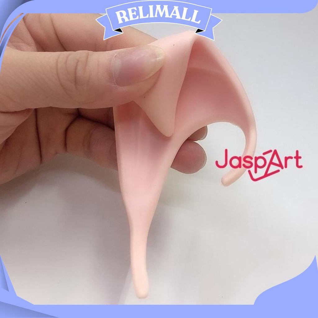 Telinga Palsu Elf Ear Telinga Peri Cosplay Mainan Halloween Knitterr Bahan Silikon Elastis Cosplay G