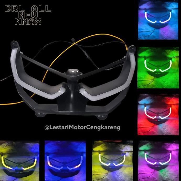 LAMPU ALIS DRL DEPAN NMAX NEW RGB PLUS FRAME ALIS ALL NEW NMAX