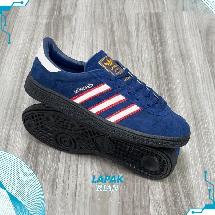 et-12 (Gratis Koas Kaki) Sepatu Casual A'dds Munchen Navy Edge Deep Blue Soft Red OG Exclusive Size 