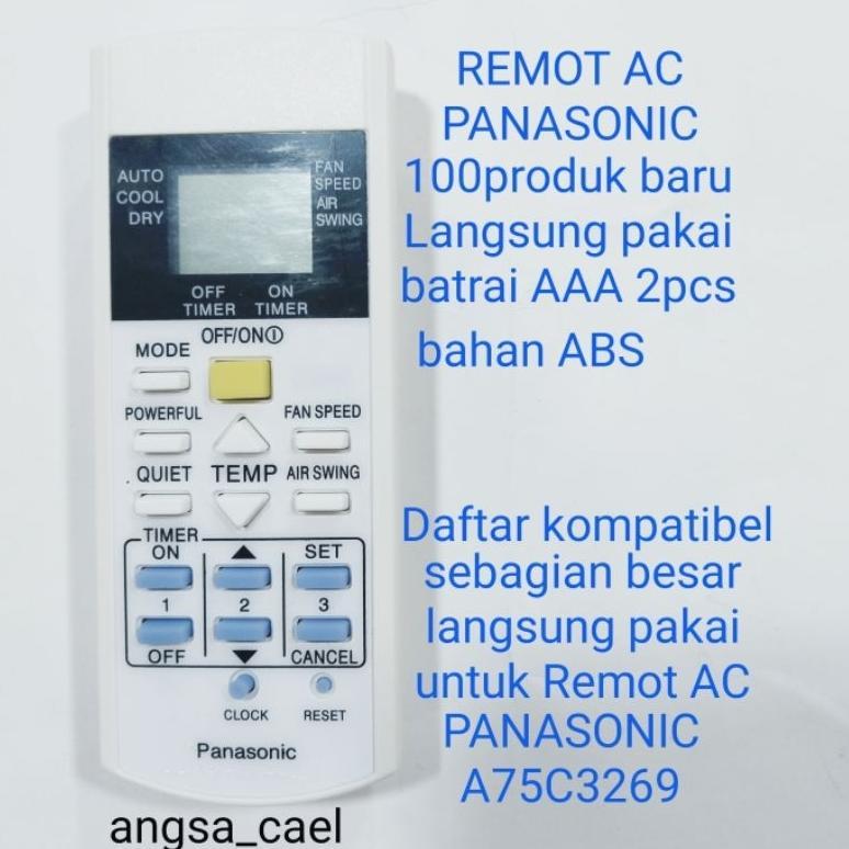 REMOT REMOT AC PANASONIC A75C3269