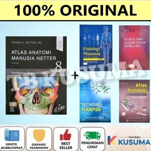 PAKET BUKU NETTER ATLAS ANATOMI MANUSIA FISIOLOGI SHERWOOD HISTOLOGI VICTOR DIFIORE KAMUS SAKU DORLN