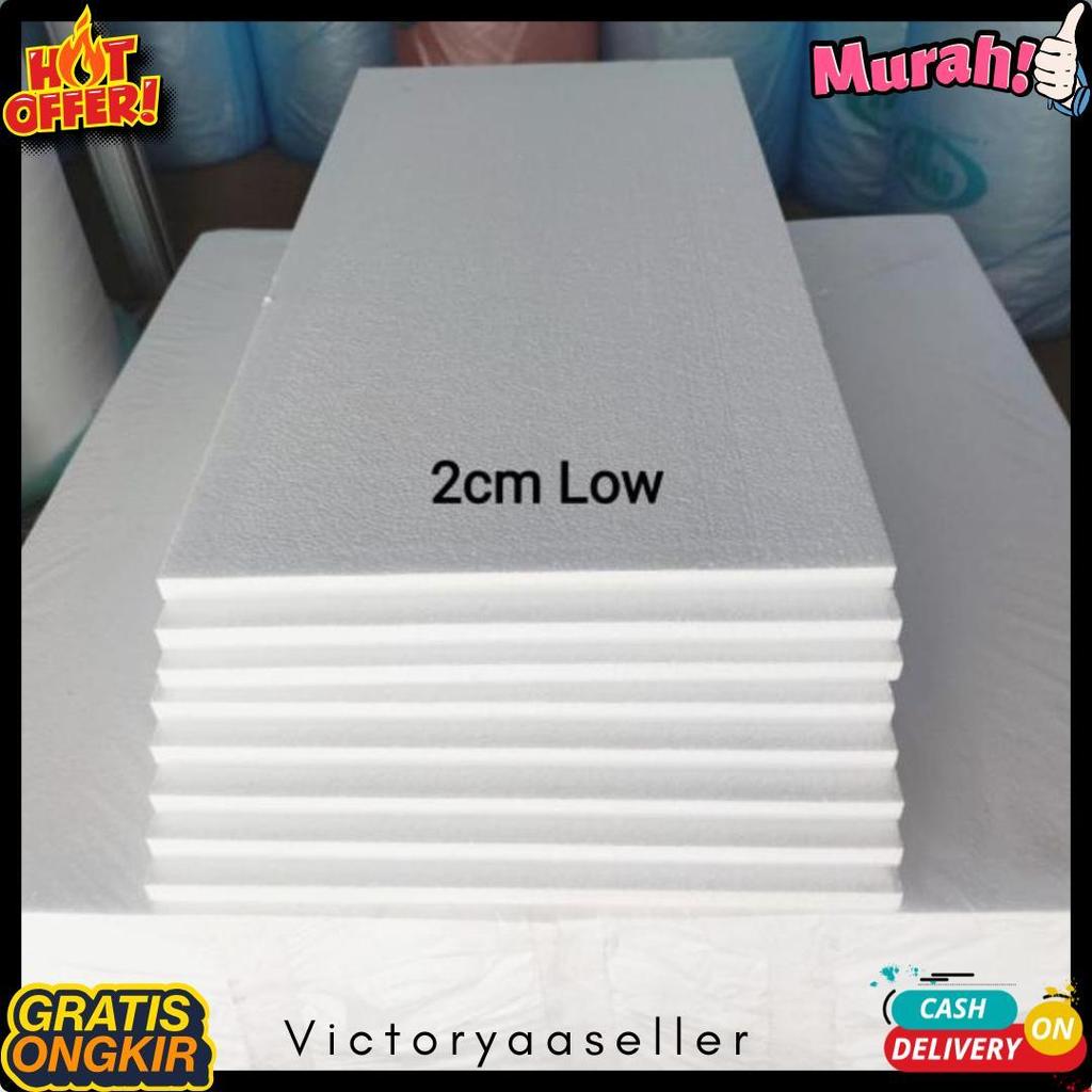 50% Off Lembaran Styrofoam Low 100502 Cm / Papan Sterofom Lembaran Foam Gabus Kotak