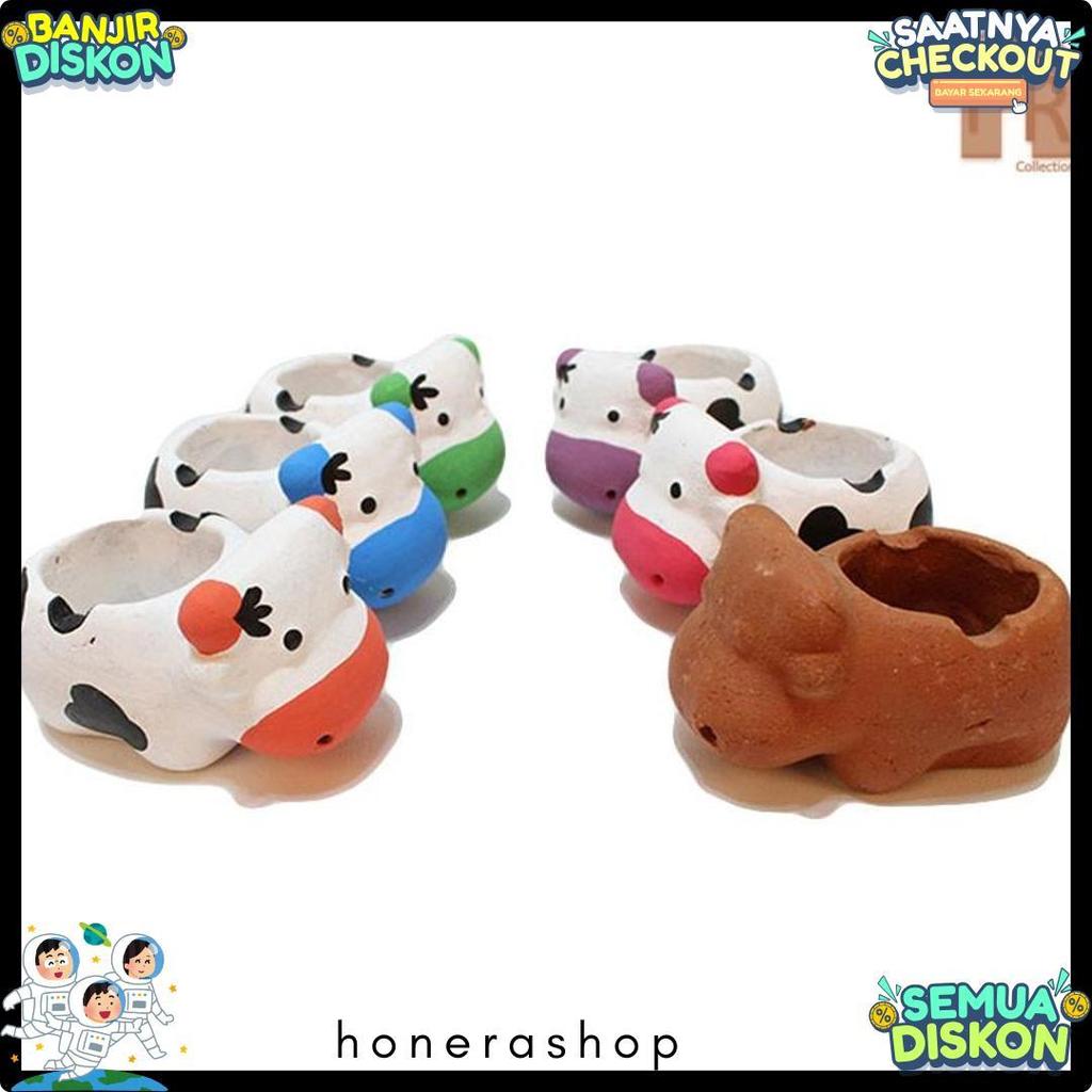 Lagi Diskon Nih Prakarya - Asbak Mini Sapi Tanah Liat Edukatif