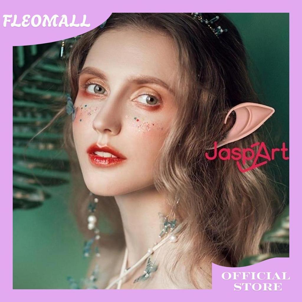 Telinga Palsu Elf Ear Telinga Peri Cosplay Mainan Halloween Knitterr Bahan Silikon Elastis Cosplay S