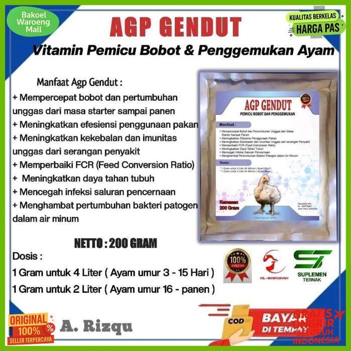 Berkualitas Paket Lengkap Agp Suplemen Lengkap Broiler - Dari Doc Masuk Sampai Panen (1 Paket Untuk 