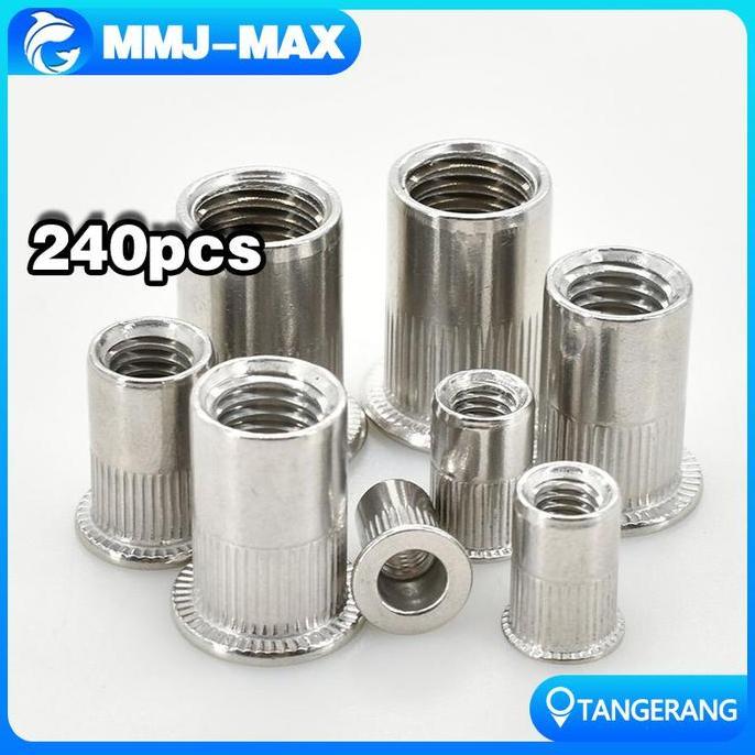 YOUEI Rivet Nut Mur M3 M4 M5 M6 240pcs/Nut Rivet/Mur Rivet Aluminium