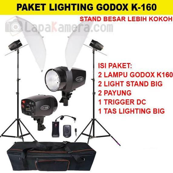 Paket Lighting / Paket Lampu Studio Godox K-150A Stand Besar
