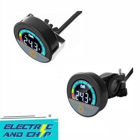 Indikator Kapasitas Baterai Waterproof Sepeda Motor Listrik Bulat