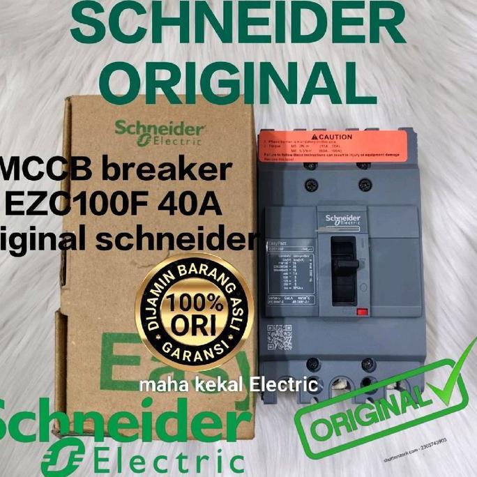 Promo mccb breaker schneider ezc100f3040 3phase 40a mccb schneider 40a breaker 40a nfb schneider 40a