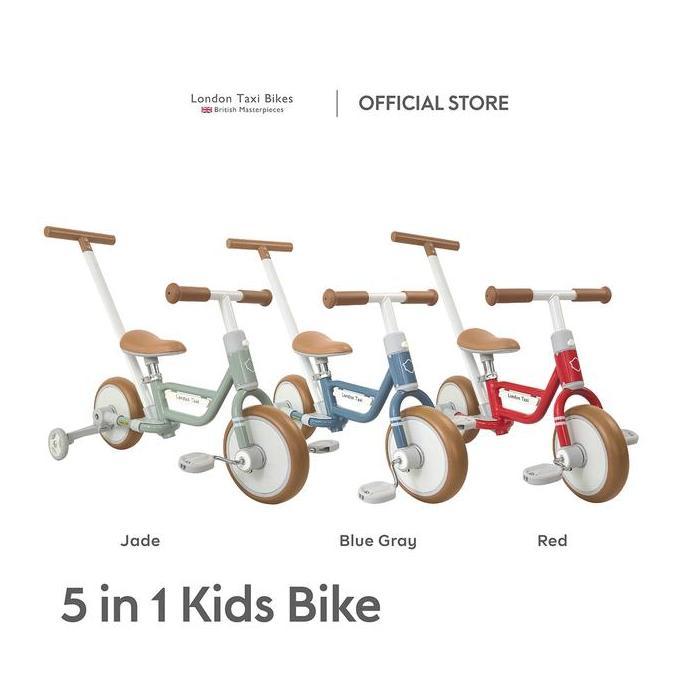 Terbaru London Taxi 5In1 Kids Bicycle - Sepeda Anak Roda Tiga/Sepeda Dorong Anak/Balance Bike