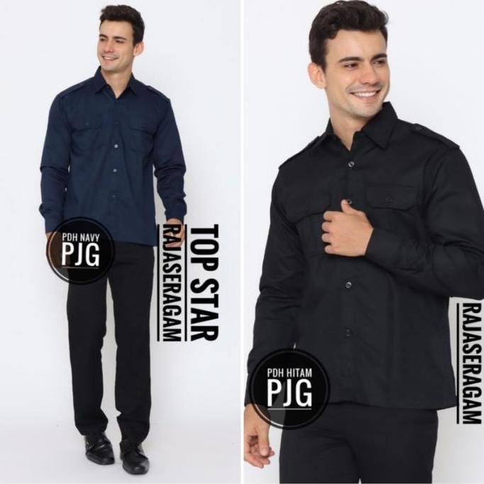 Seragam Baju Kemeja Panjang Trans TV Net TV Hitam Biru Navy PDH PDL