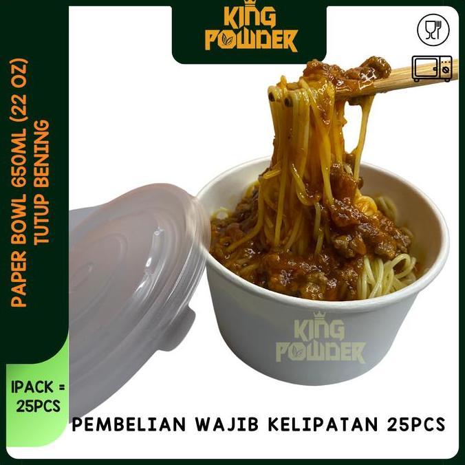 New- Paper Bowl 360ml/500/650/800/RiceBowl/Tempat Nasi/Box Nasi BOWL+LID