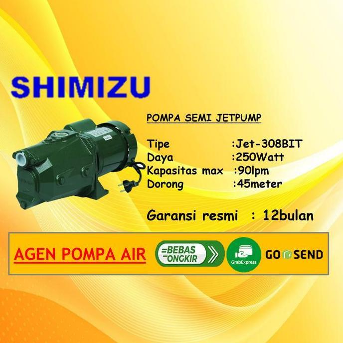 Pompa Shimizu Semi Jet-308Bit/Semi Jetpump Murah