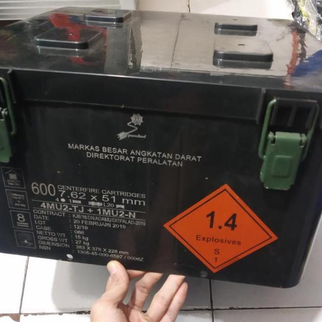Box Penyimpanan Kotak Plastik Amunisi Pindad Serbaguna